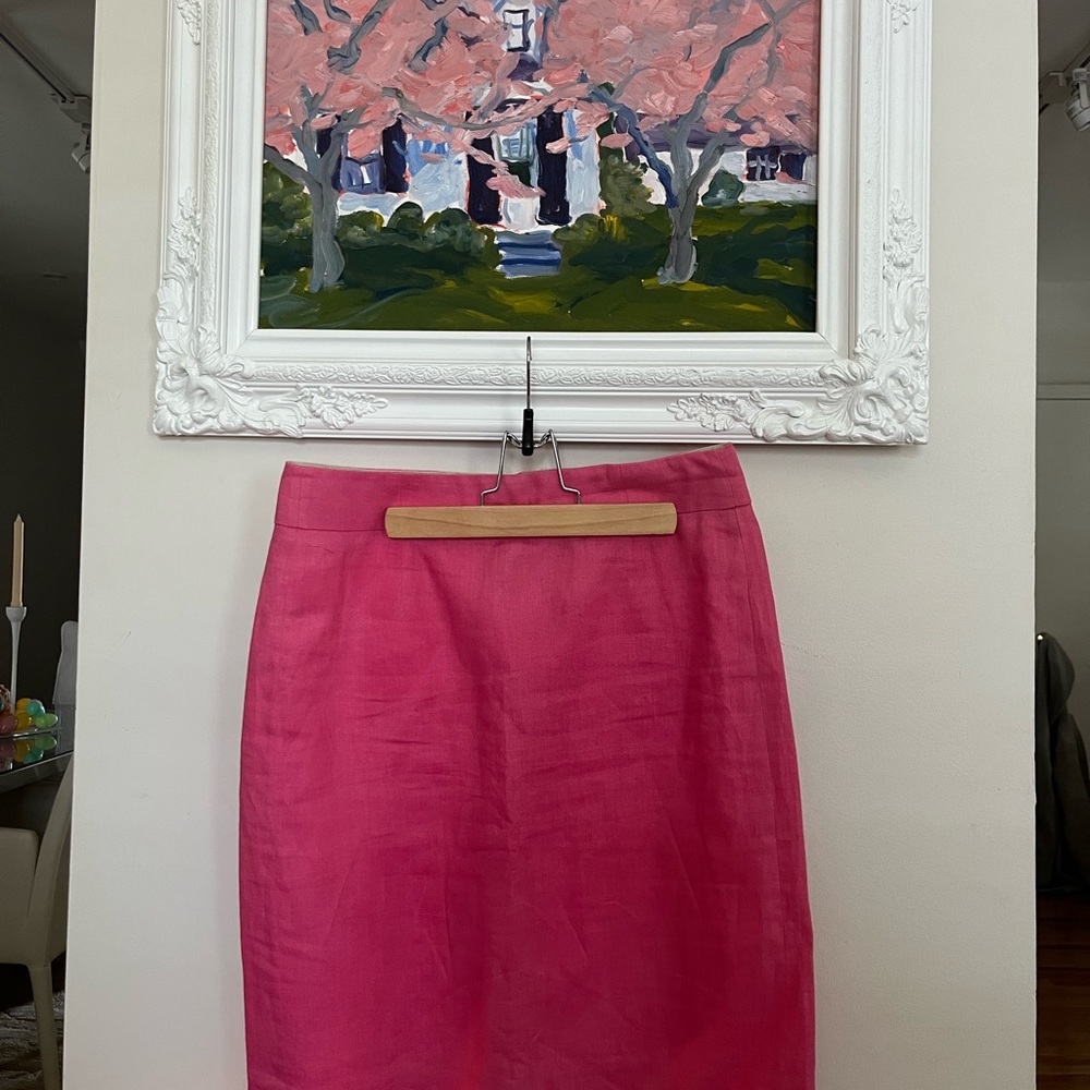 J Crew Elegant Pink Pencil Skirt